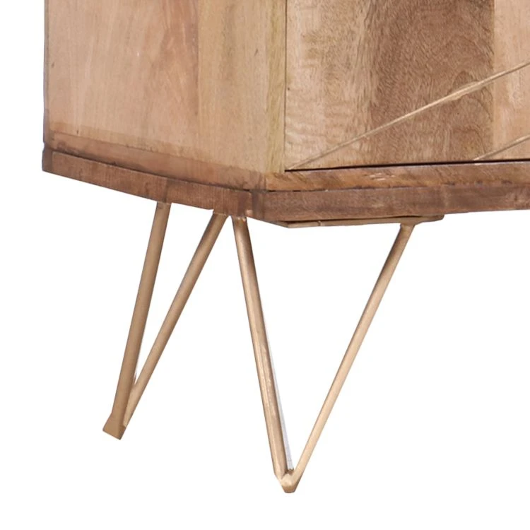 Ars manufacti Kommode Argallo II - Mango massiv / Metall - Mango / Gold 3 Ars manufacti Kommode Argallo II - Mango massiv / Metall - Mango / Gold – Bild 3