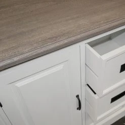 Maison Belfort Kommode Nasinu IV - Paulownia teilmassiv - Weiß / Antik Grau 5 Maison Belfort Kommode Nasinu IV - Paulownia teilmassiv - Weiß / Antik Grau -Wohnzimmermöbel boutique en ligne kommode braun weiss 4727824