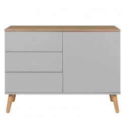 Tenzo Kommode Dot - Grau -Wohnzimmermöbel boutique en ligne kommode dot eiche teilmassiv grau 4148560