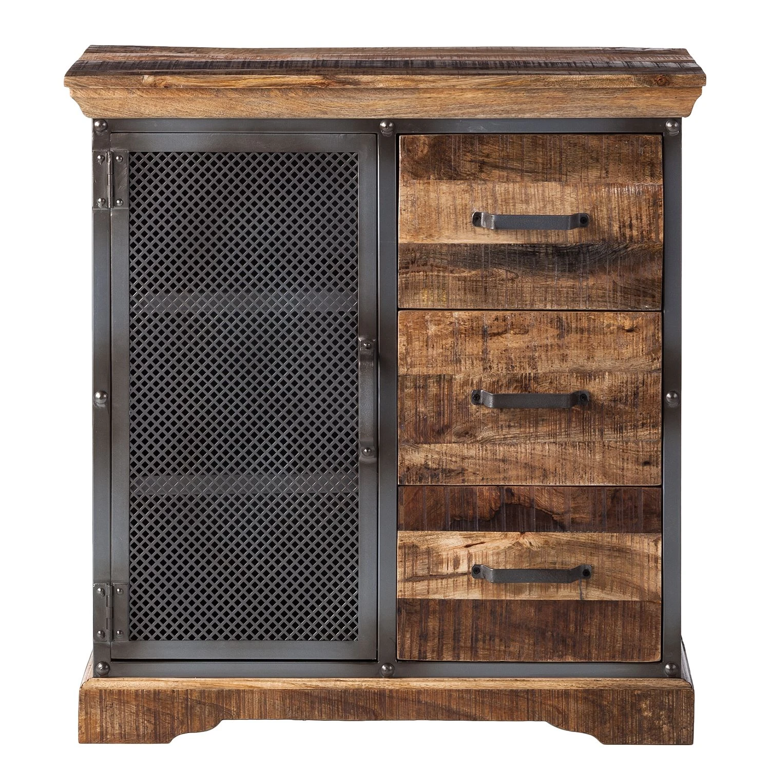 Ars manufacti Kommode Hunter I - Mango massiv / Metall - Mango / Blaugrau 3 Ars manufacti Kommode Hunter I - Mango massiv / Metall - Mango / Blaugrau – Bild 3