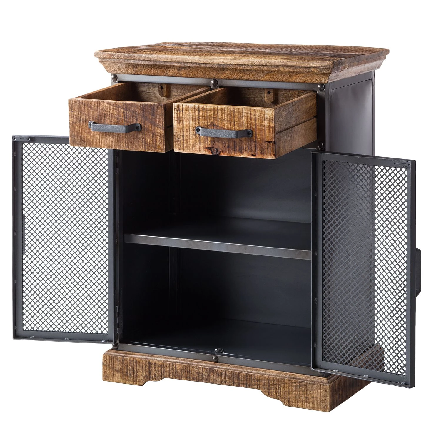 Ars manufacti Kommode Hunter II - Metall / Mango massiv - Mango / Blaugrau 4 Ars manufacti Kommode Hunter II - Metall / Mango massiv - Mango / Blaugrau – Bild 4