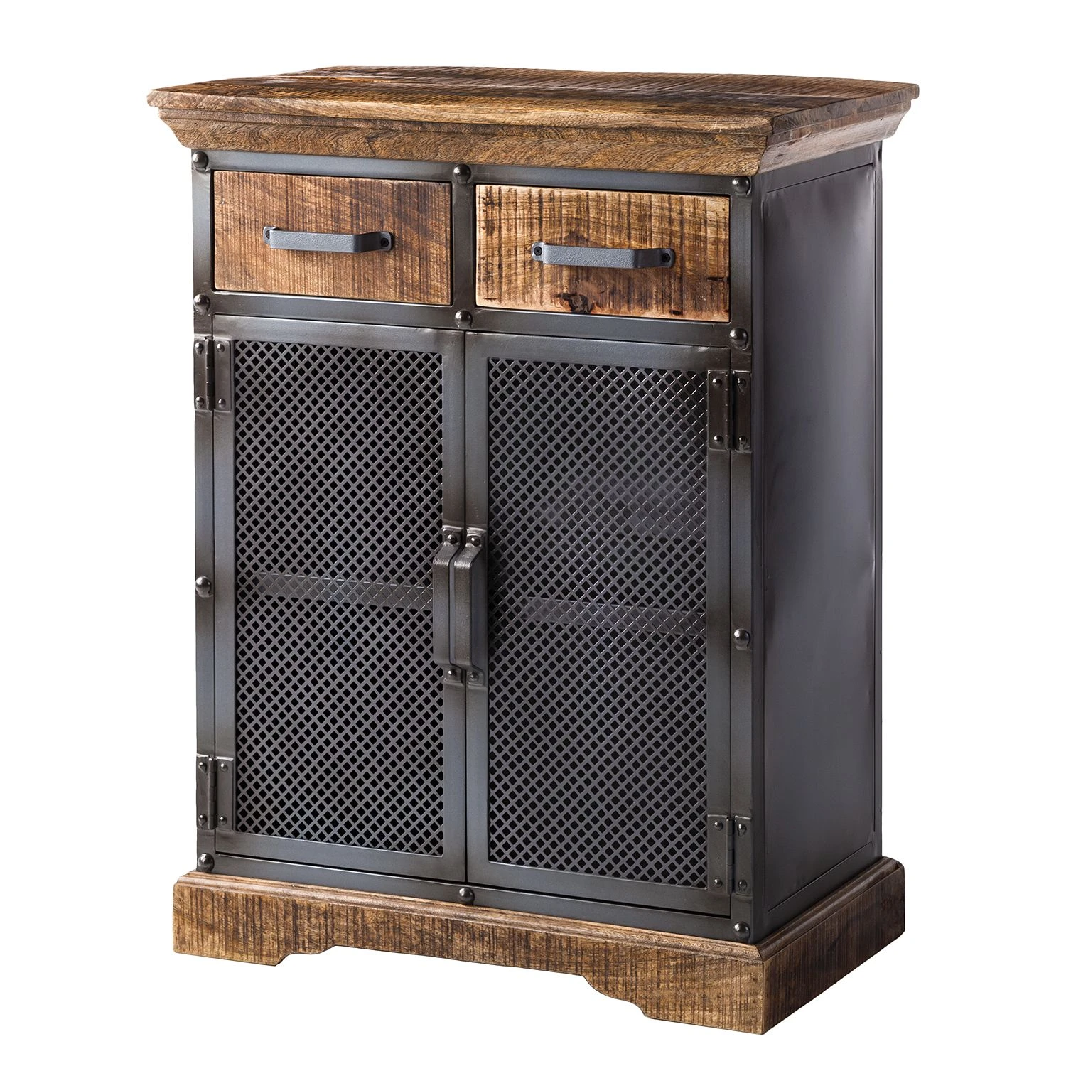 Ars manufacti Kommode Hunter II - Metall / Mango massiv - Mango / Blaugrau 1 Ars manufacti Kommode Hunter II - Metall / Mango massiv - Mango / Blaugrau