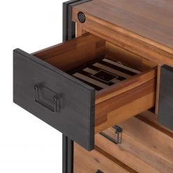 Ars manufacti Kommode Manchester II - Akazie massiv / Metall - Akazie / Anthrazit -Wohnzimmermöbel boutique en ligne kommode manchester ii akazie massiv metall 4876416