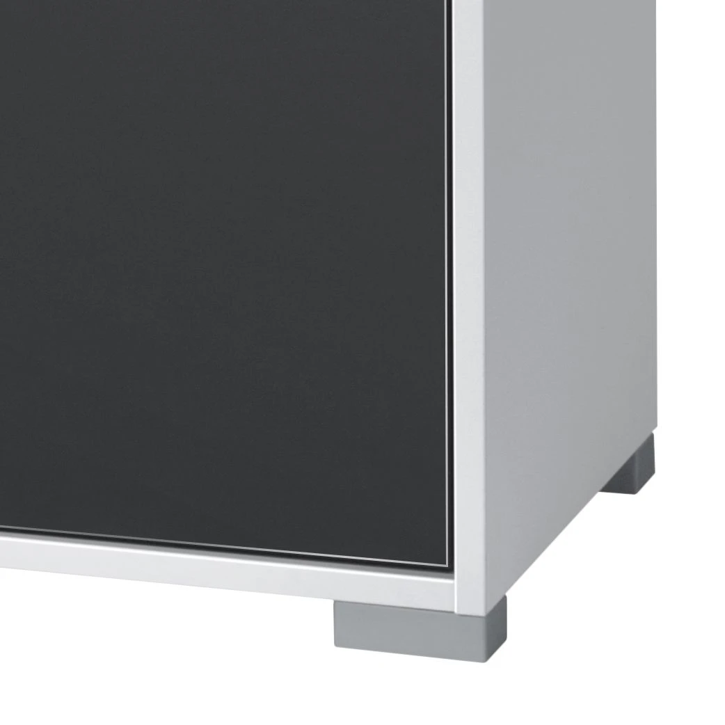 Maja Möbel Kommode Merit - Hochglanz Grau / Alpinweiß 2 Maja Möbel Kommode Merit - Hochglanz Grau / Alpinweiß – Bild 2