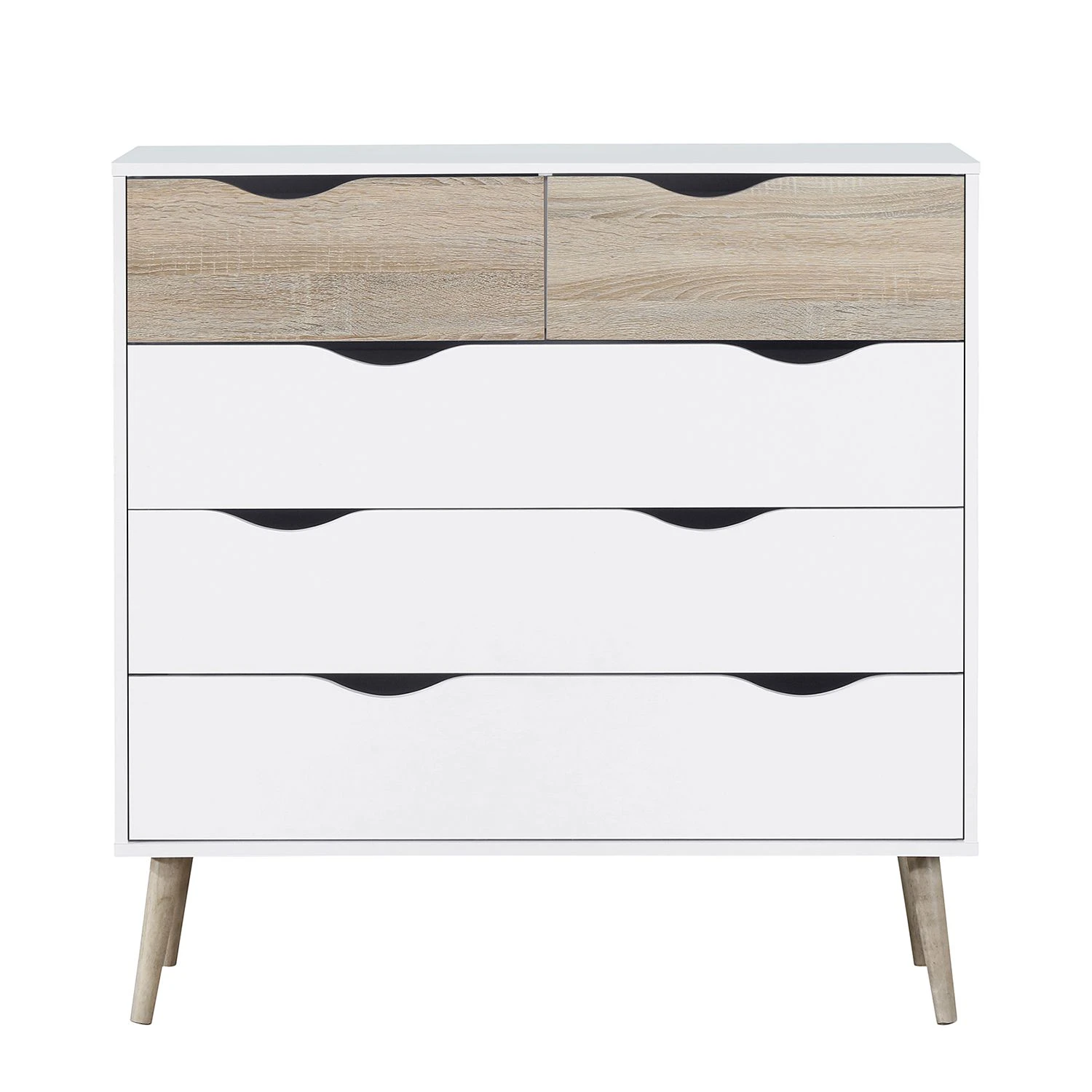 Mørteens Kommode Sunndal II - Weiß / Eiche Hell 3 Mørteens Kommode Sunndal II - Weiß / Eiche Hell – Bild 3