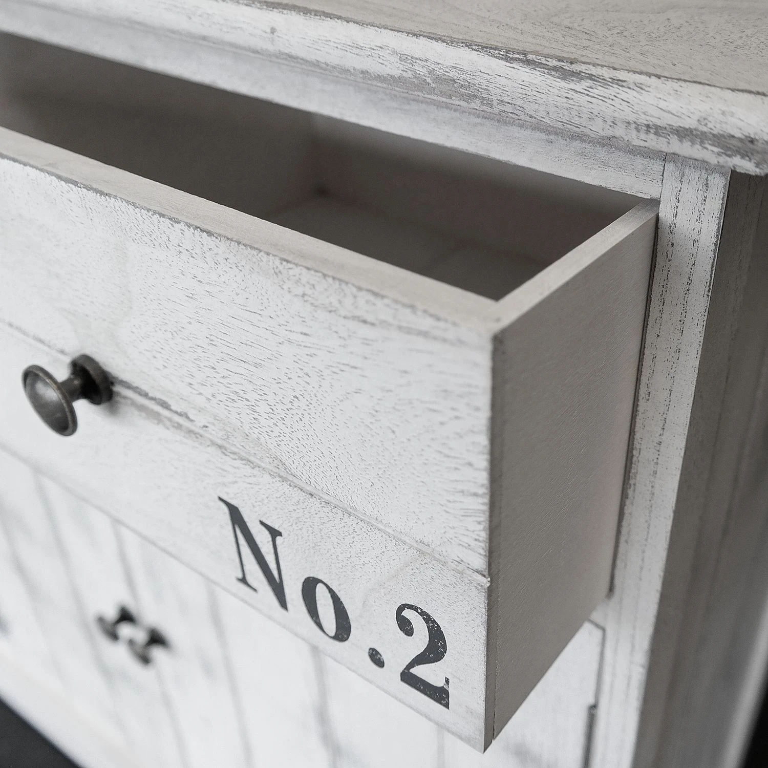 Maison Belfort Kommode Nadi I - Paulownia teilmassiv - Antik Weiß - 86 cm 5 Maison Belfort Kommode Nadi I - Paulownia teilmassiv - Antik Weiß - 86 cm – Bild 5