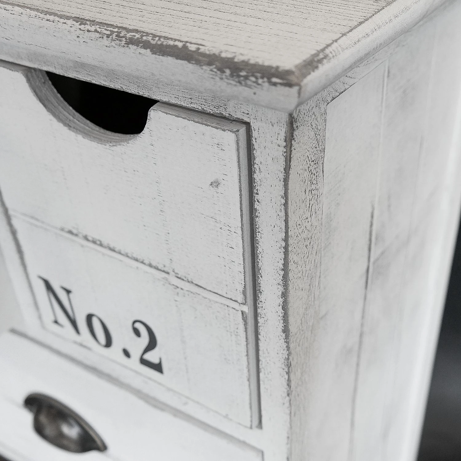 Maison Belfort Kommode Nadi I - Paulownia teilmassiv - Antik Weiß - 86 cm 8 Maison Belfort Kommode Nadi I - Paulownia teilmassiv - Antik Weiß - 86 cm – Bild 8