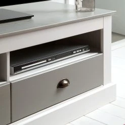 Maison Belfort TV-Lowboard Neely I - Weiß / Grau -Wohnzimmermöbel boutique en ligne loft24 toby 11 03 2016 4035800