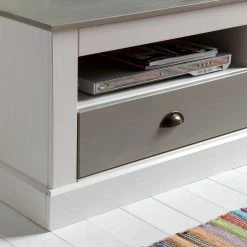 Maison Belfort TV-Lowboard Neely I - Weiß / Grau -Wohnzimmermöbel boutique en ligne loft24 toby 11 03 2016 4035804