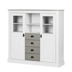 Maison Belfort Highboard Neely - Weiß / Grau