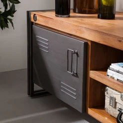 Ars manufacti TV-Lowboard Manchester - Akazie teilmassiv / Metall - Akazie / Anthrazit 18 Ars manufacti TV-Lowboard Manchester - Akazie teilmassiv / Metall - Akazie / Anthrazit -Wohnzimmermöbel boutique en ligne lowboard manchester i akazie massiv metall 4872716