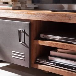 Ars manufacti TV-Lowboard Manchester II - Akazie massiv / Metall - Akazie / Anthrazit -Wohnzimmermöbel boutique en ligne lowboard manchester ii akazie massiv metall 4882952