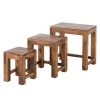 Ars Natura Beistelltisch Ohio (3er-Set) - Sheesham massiv