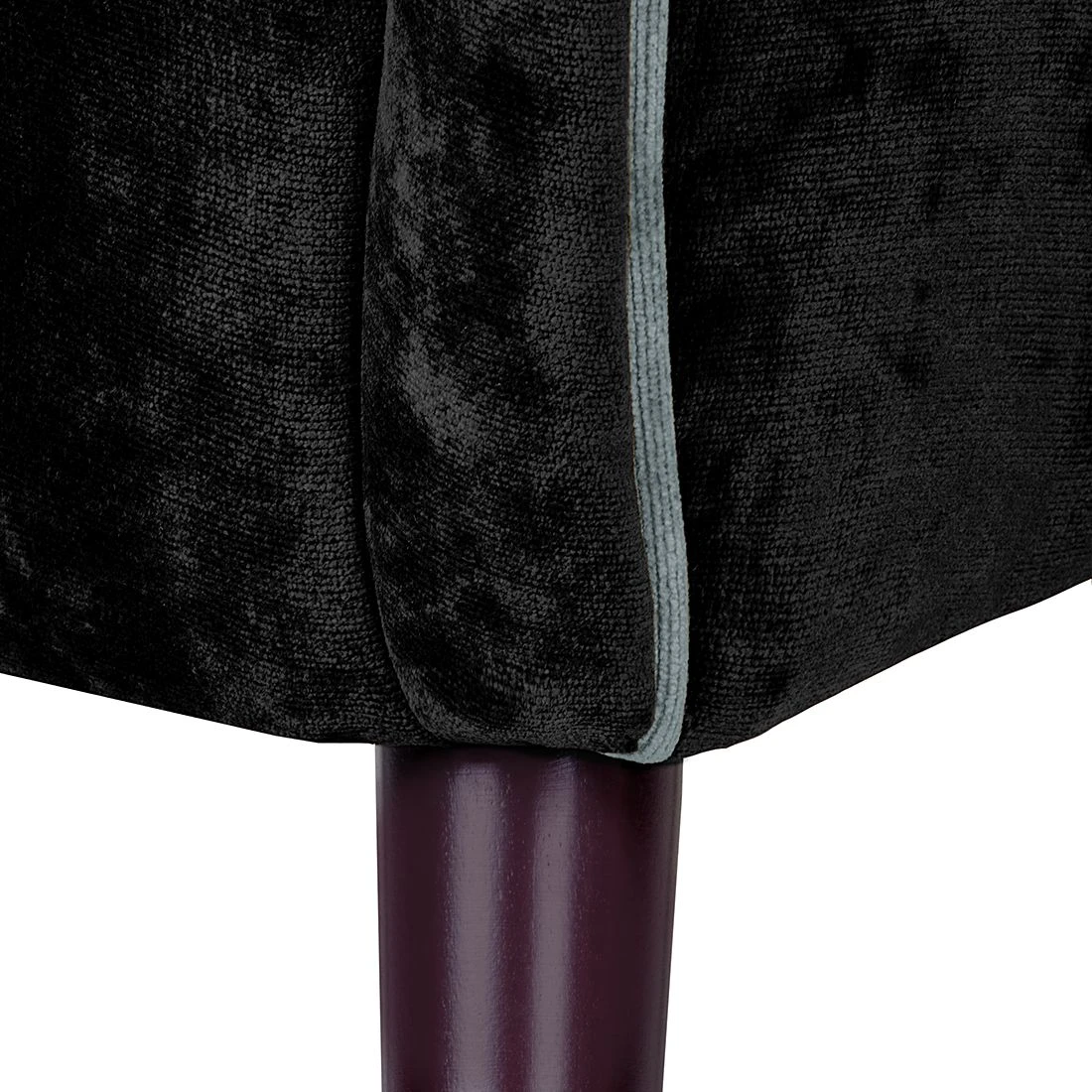 Red Living Ohrensessel Madame Lebon - Samtstoff Schwarz 9 Red Living Ohrensessel Madame Lebon - Samtstoff Schwarz – Bild 9