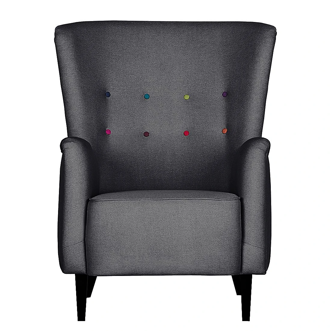 Mørteens Ohrensessel Josslyn Webstoff Dunkelgrau - Ohne Hocker 2 Mørteens Ohrensessel Josslyn Webstoff Dunkelgrau - Ohne Hocker – Bild 2