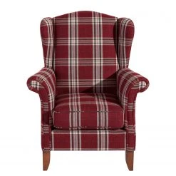 Max Winzer Ohrensessel Verita - Strukturstoff - Rot kariert -Wohnzimmermöbel boutique en ligne ohrensessel verita strukturstoff rot kariert 5005348