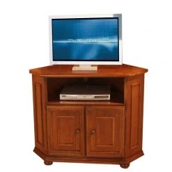 Montreux TV-Eckschrank Palermo - Ayous teilmassiv - Antikbraun