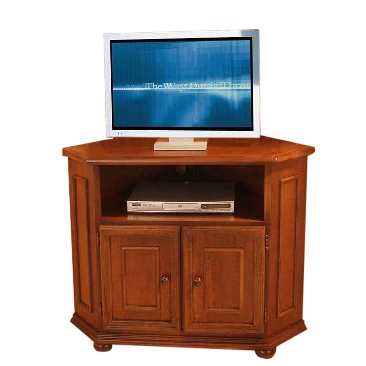 Montreux TV-Eckschrank Palermo - Ayous teilmassiv - Antikbraun 1 Montreux TV-Eckschrank Palermo - Ayous teilmassiv - Antikbraun