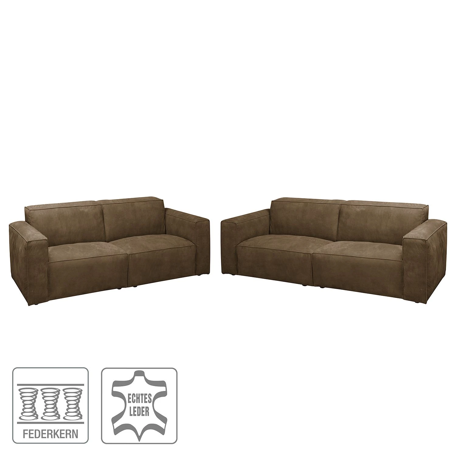 Ars manufacti Polstergarnitur Manchester (3-2) Echtled - Braun 2 Ars manufacti Polstergarnitur Manchester (3-2) Echtled - Braun – Bild 2