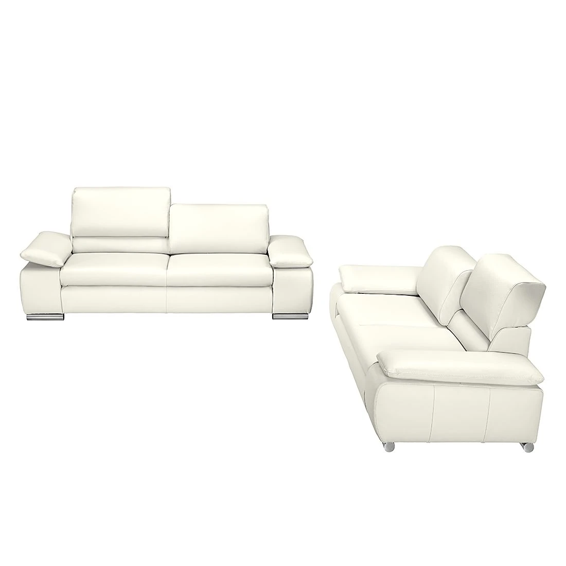 Fredriks Polstergarnitur Masca (3-2) - Kunstleder Weiß 2 Fredriks Polstergarnitur Masca (3-2) - Kunstleder Weiß – Bild 2