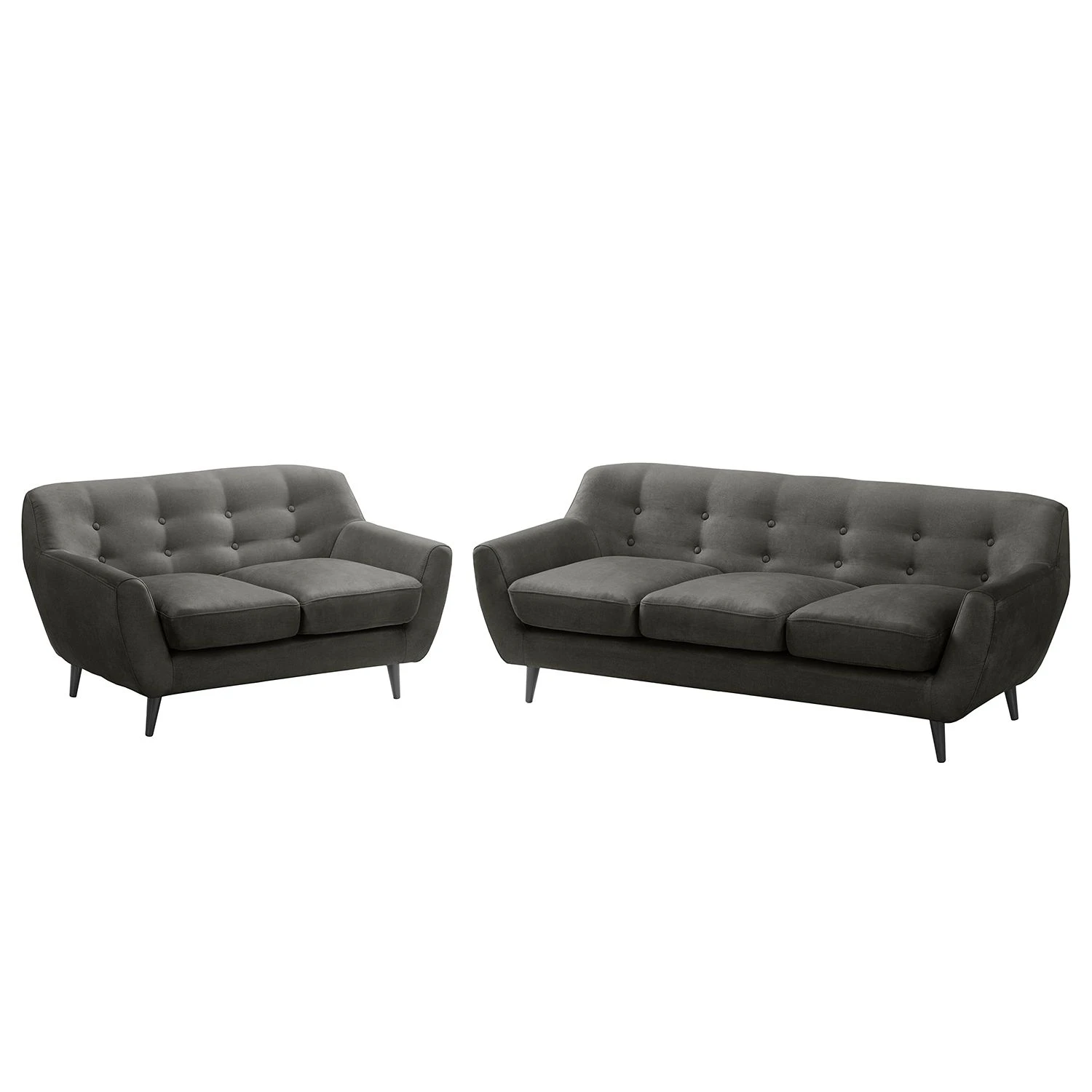 Ars manufacti Polstergarnitur Rometta (3-2) - Dunkelgrau 1 Ars manufacti Polstergarnitur Rometta (3-2) - Dunkelgrau