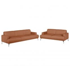 Fredriks Polstergarnitur Sisto II (3-2) Echtleder - Cognac