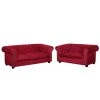 Jack & Alice Polstergarnitur Torquay II (3-2) - Microfaser - Rot