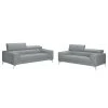 Loftscape Polstergarnitur Walden 3-2,5 - Kunstleder - Grau