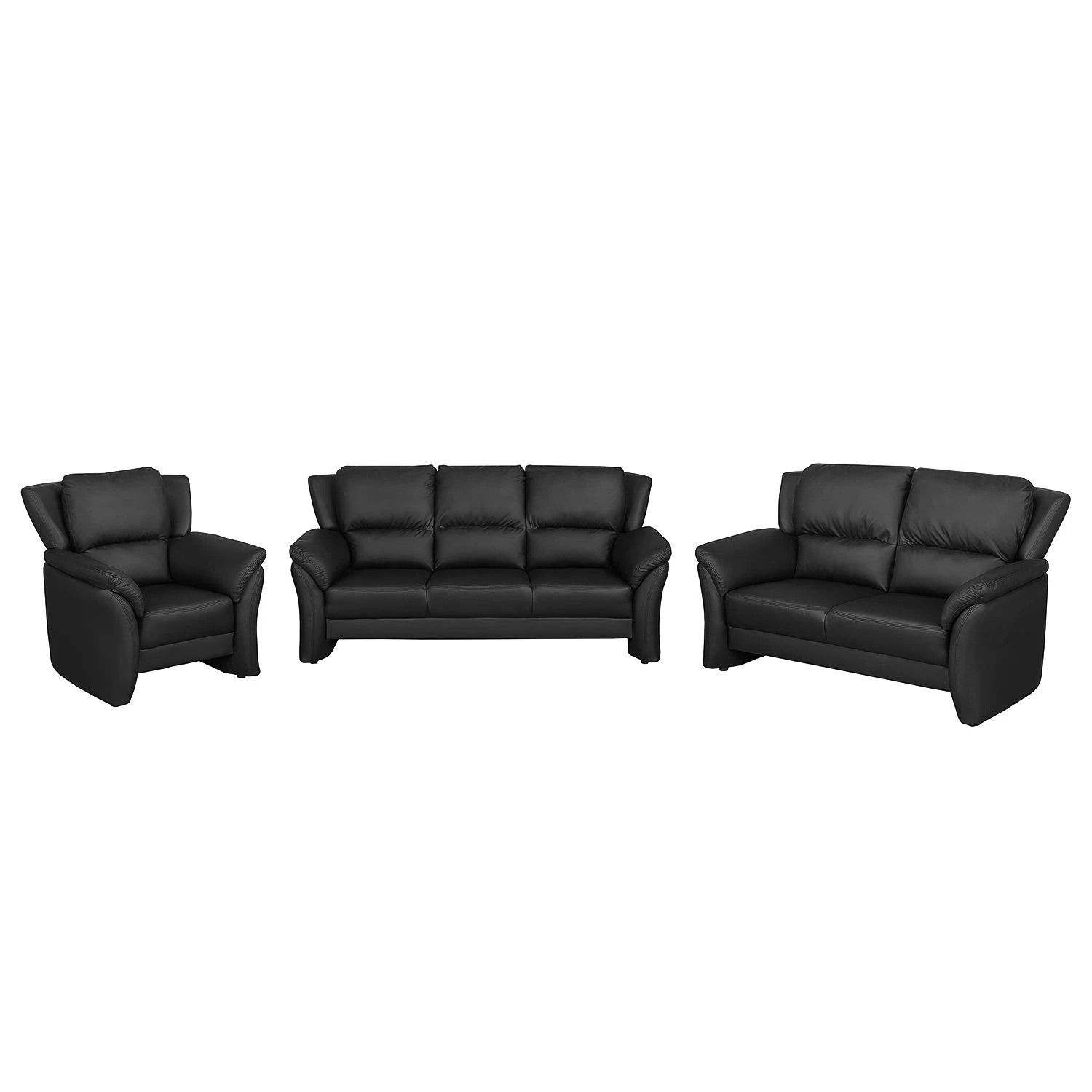 Modoform Polstergarnitur Windom (3-2-1) - Kunstleder - Schwarz 1 Modoform Polstergarnitur Windom (3-2-1) - Kunstleder - Schwarz