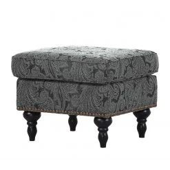 Ridgevalley Polsterhocker Ajana Strukturstoff - Grau