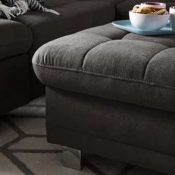 Loftscape Polsterhocker Ayna - Microfaser -Wohnzimmermöbel boutique en ligne polsterhocker ayna microfaser braungrau 4947756