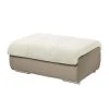 Cotta Polsterhocker Delsbo - Kunstleder / Flachgewebe - Beige