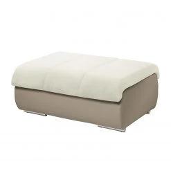 Cotta Polsterhocker Delsbo - Kunstleder / Flachgewebe - Beige