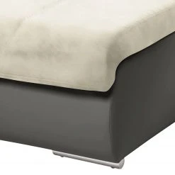 Cotta Polsterhocker Delsbo - Kunstleder / Microfaser - Dunkelgrau / Weiß -Wohnzimmermöbel boutique en ligne polsterhocker delsbo kunstleder microfaser dunkelgrau weiss 3510929