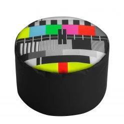 SITTING POINT Polsterhocker Dot Com TV Test - Webstoff - Testbildmotiv