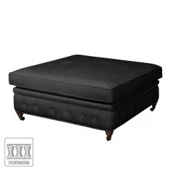 Jack & Alice Polsterhocker Esplanada (groß) Samt - Schwarz -Wohnzimmermöbel boutique en ligne polsterhocker esplanada gross microfaser schwarz 4506384