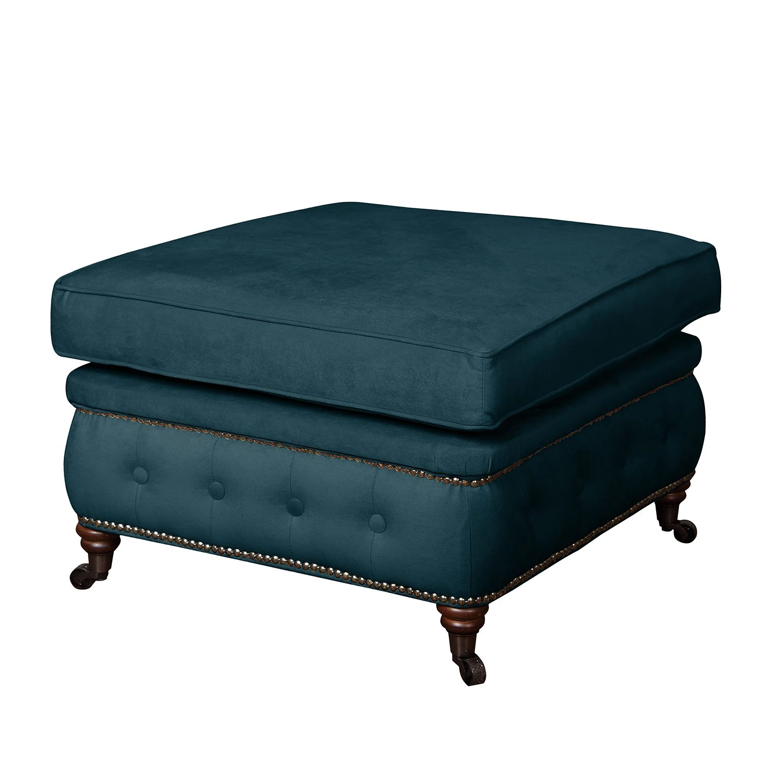 Jack & Alice Polsterhocker Esplanada (klein) Samt - Dunkelblau 1 Jack & Alice Polsterhocker Esplanada (klein) Samt - Dunkelblau