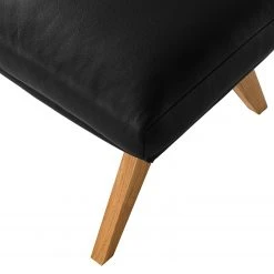 Studio Copenhagen Polsterhocker Hepburn I - Echtleder Neka: Schwarz - Eiche Dunkel -Wohnzimmermöbel boutique en ligne polsterhocker hepburn echtleder echtleder neka schwarz 5025420