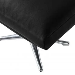 Studio Copenhagen Polsterhocker Hepburn III - Echtleder Neka: Schwarz - Chrom glänzend -Wohnzimmermöbel boutique en ligne polsterhocker hepburn iii echtleder echtleder neka schwarz 5026044