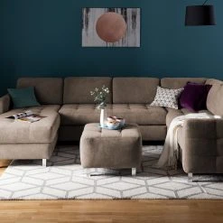 Fredriks Polsterhocker Tanete - Braungrau -Wohnzimmermöbel boutique en ligne polsterhocker tanete strukturstoff braungrau 4997452