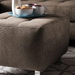 Fredriks Polsterhocker Tanete - Braungrau -Wohnzimmermöbel boutique en ligne polsterhocker tanete strukturstoff braungrau 4997460