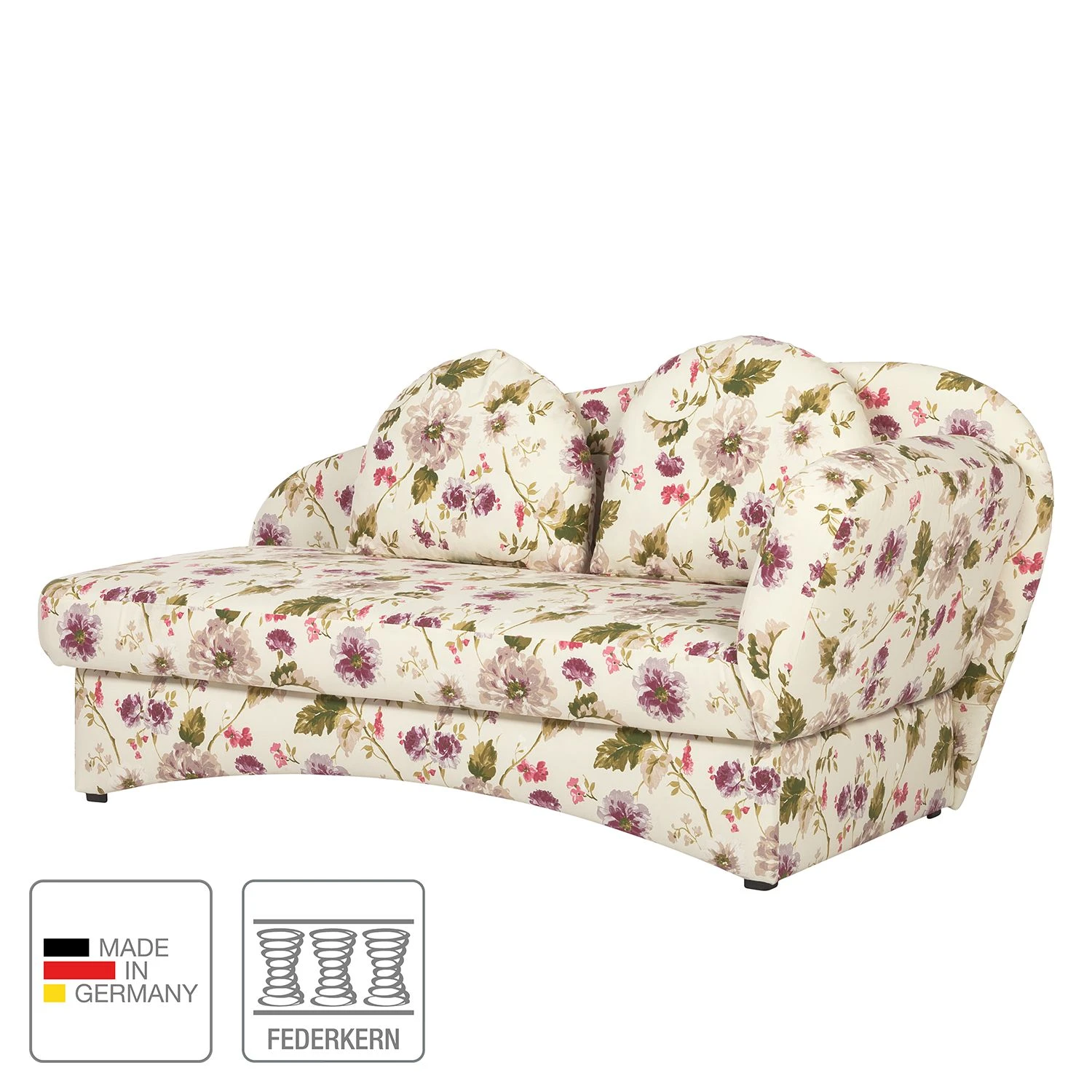 Ridgevalley Recamiere Eresburg Flachgewebe - Beige geblümt - Armlehne davorstehend rechts 2 Ridgevalley Recamiere Eresburg Flachgewebe - Beige geblümt - Armlehne davorstehend rechts – Bild 2