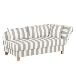 Maison Belfort Recamiere Revel I Webstoff - Grau - Armlehne davorstehend rechts