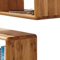 Ars Natura Wandregal Anamur (3er-Set) - Eiche -Wohnzimmermöbel boutique en ligne regal anamur wildeiche massiv 4213840