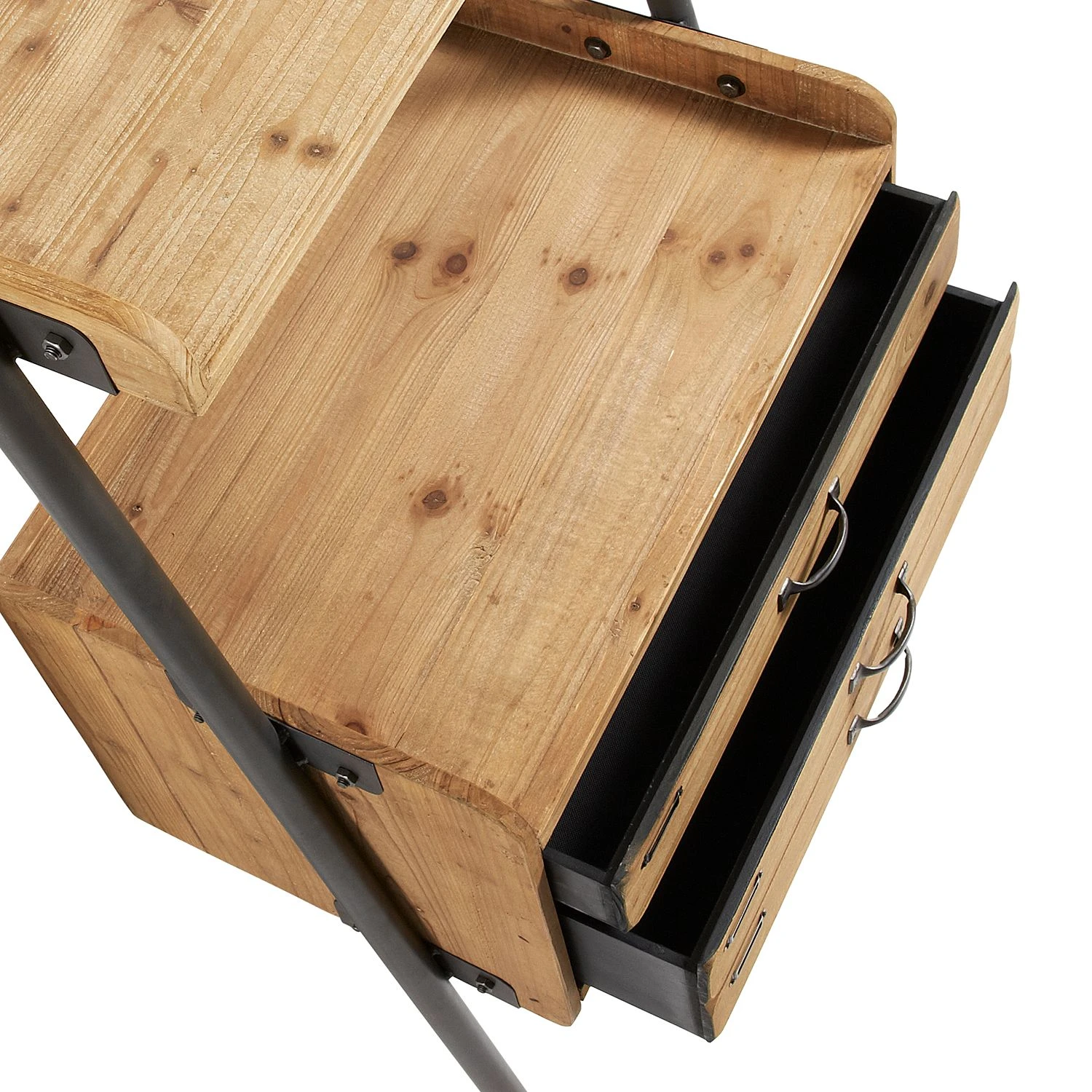 Ars manufacti Regal Calafell I - Tanne massiv / Eisen - Tanne / Schwarz 6 Ars manufacti Regal Calafell I - Tanne massiv / Eisen - Tanne / Schwarz – Bild 6