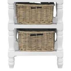 Maison Belfort Regal Elyria mit Korbschubladen - Paulownia teilmassiv -Wohnzimmermöbel boutique en ligne regal elyria mit korbschubladen paulownia teilmassiv 1530518