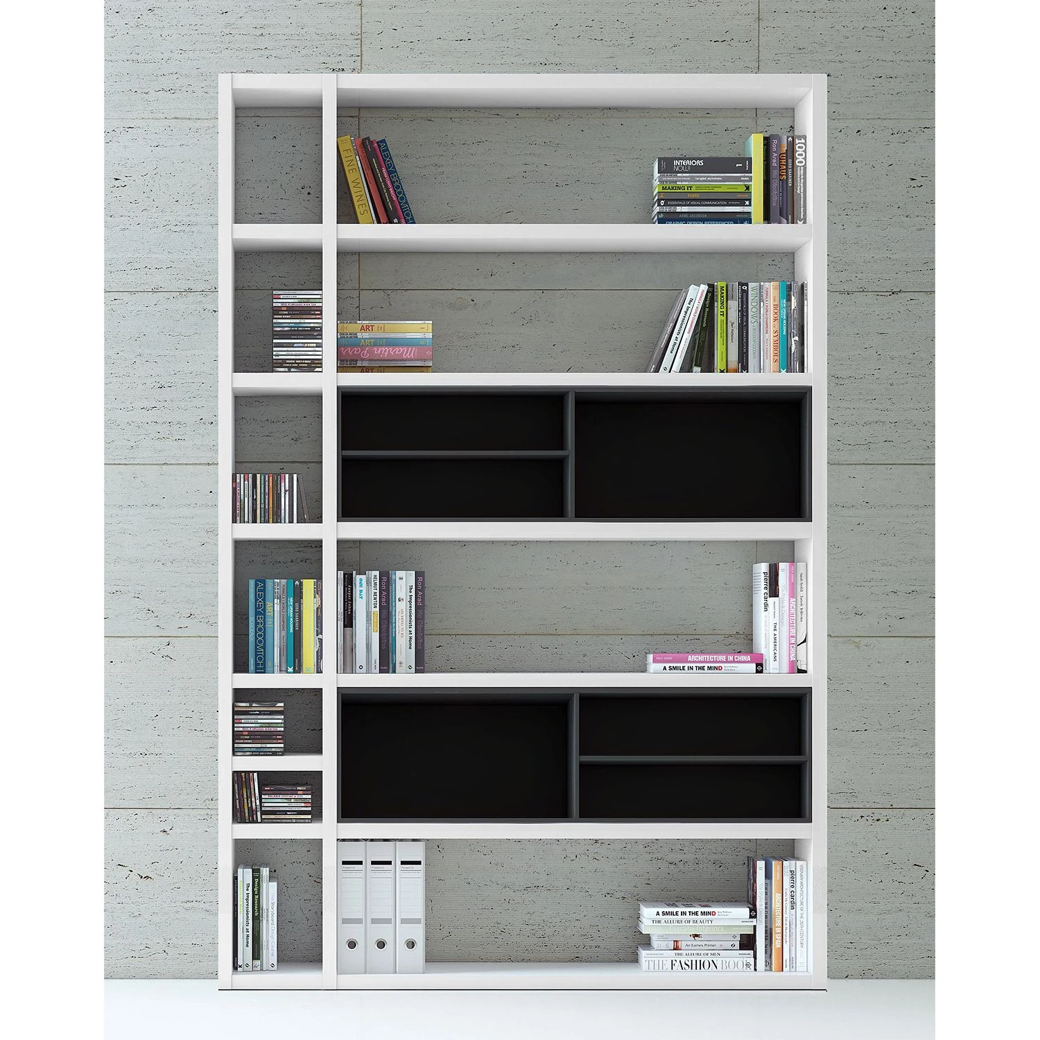 Loftscape Regal Emporior I - Weiß / Schwarz - Ohne Beleuchtung 2 Loftscape Regal Emporior I - Weiß / Schwarz - Ohne Beleuchtung – Bild 2