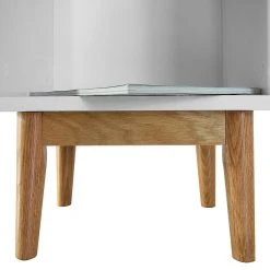 Mørteens Regal Lindholm I - Weiß / Eiche -Wohnzimmermöbel boutique en ligne regal lindholm i weiss eiche massiv 1229562