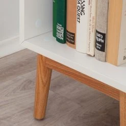 Mørteens Regal Lindholm I - Weiß / Eiche -Wohnzimmermöbel boutique en ligne regal lindholm i weiss eiche massiv 4037320