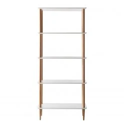 Mørteens Regal Opalanka - Eiche teilmassiv - Weiß / Eiche -Wohnzimmermöbel boutique en ligne regal opalanka eiche teilmassiv weiss eiche 4759440